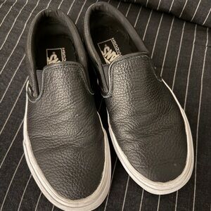 Vans black leather 8.5